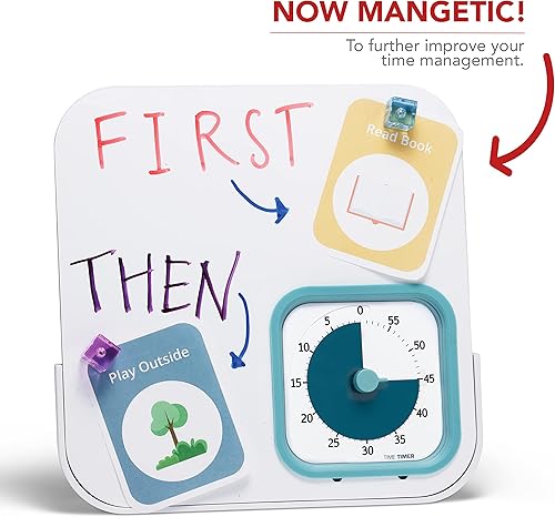 Miniatura 3 de TIME TIMER MOD con pizarra de borrado en seco, temporizador de cuenta regresiva visual de 60 minutos con pizarra blanca magnética, para notas,