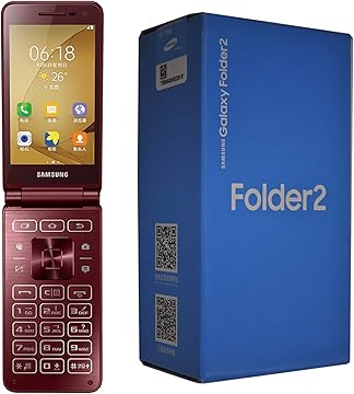 Samsung Galaxy Folder 2 SM G1650 16GB Flip Factory Unlocked 4G Smartphone Wine Red Burgundy