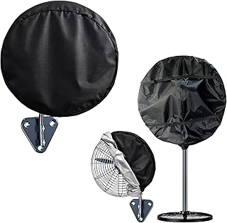 Wall Mount Fan Cover, 16-18 Inch Industrial Fan Cover, 600D Waterproof & Dustproof for Wall Mount, Pedestal Fans Protection with Zipper and Securing Strap