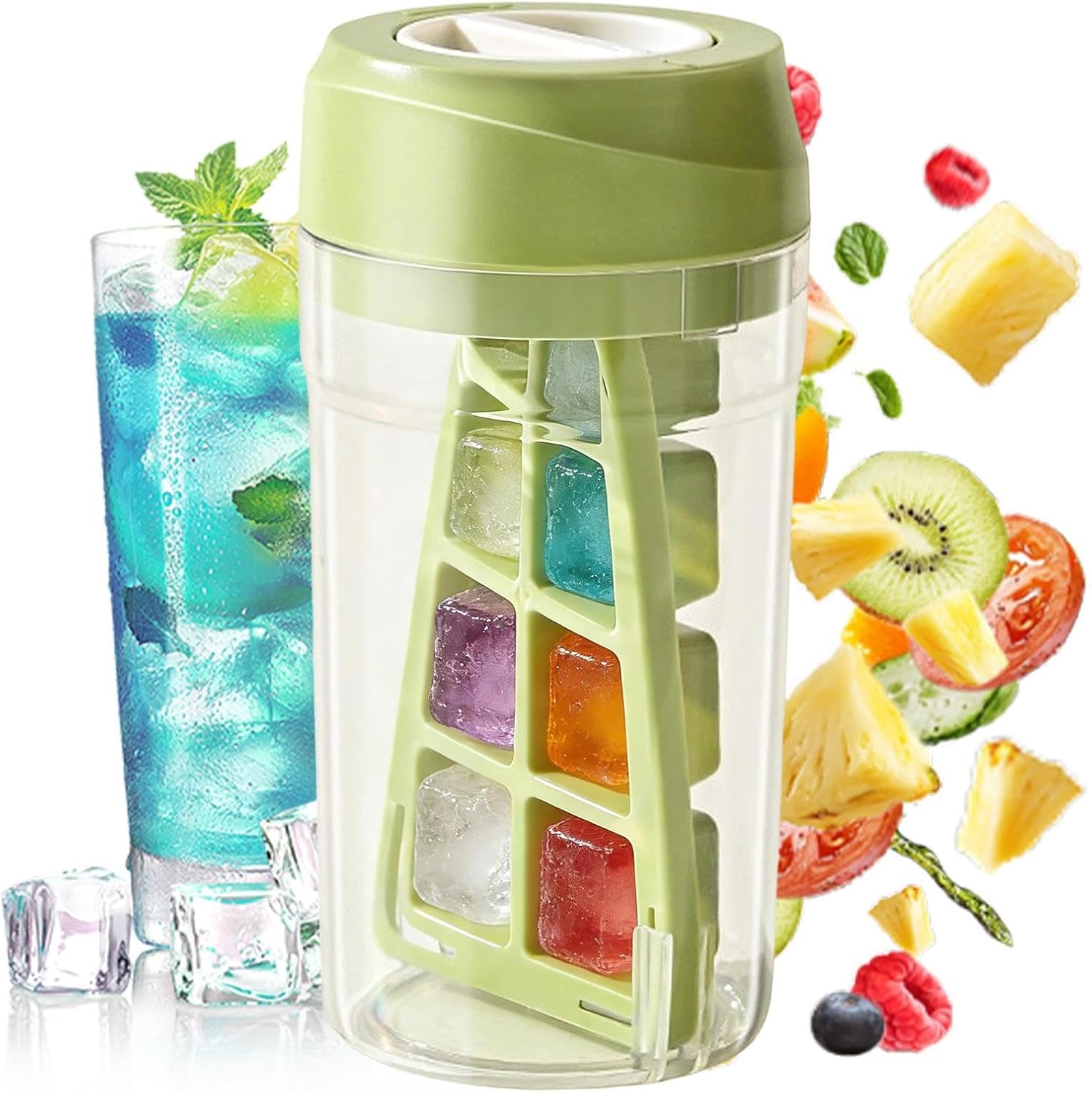 Whisky Ice Molds | 8 Compartments, Large Capacity Non-Contact - Trays Accessories | for Freezer, Apartment, Office, Camping, Picnic, Coffee, Milk, Beer, Whiskey