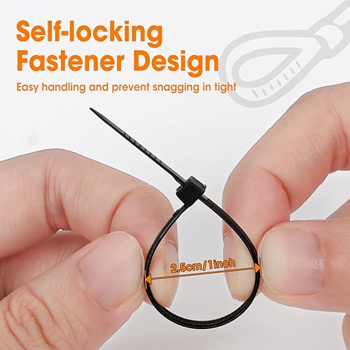 Miniatura 3 de 5000 bridas de 4 pulgadas, bridas pequeñas con resistencia a la tracción de 18 libras, bridas negras para uso en interiores y exteriores, bridas de