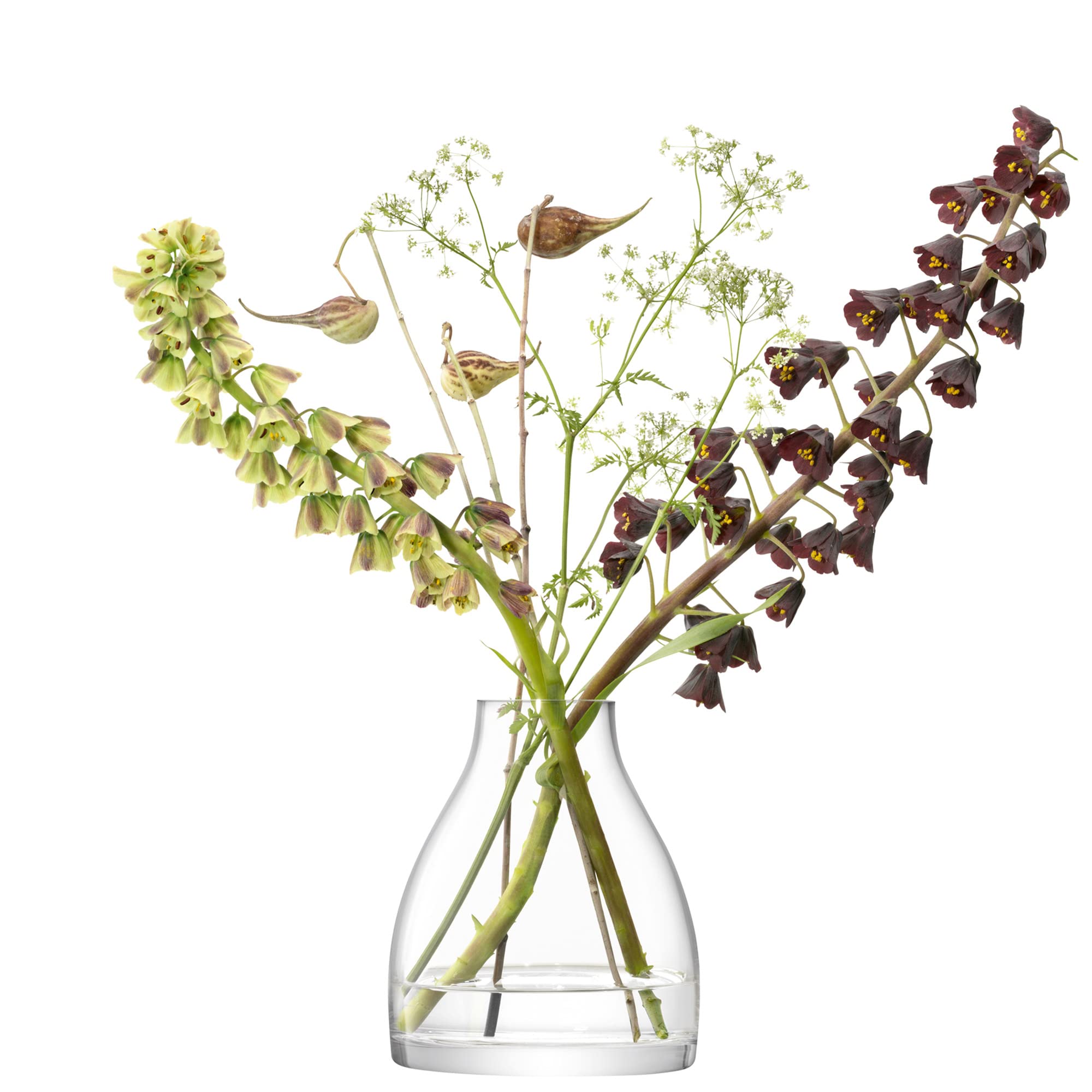 LSA Flower Kiln Vase H16cm Clear| 1 Unit | Mouthblown & Handmade Glass | FW39