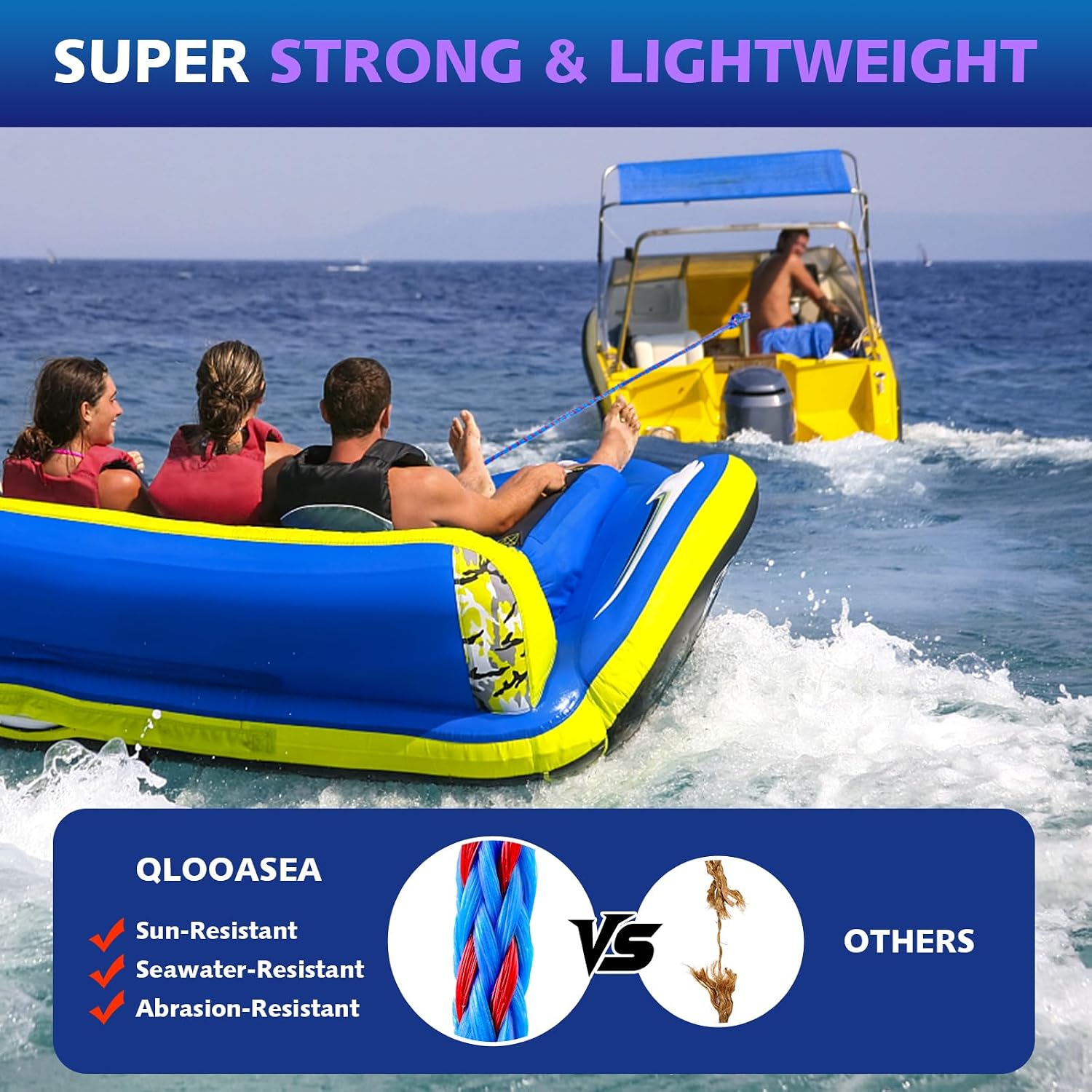 60FT 3-6K Boat Tow Rope for Tubing image 3