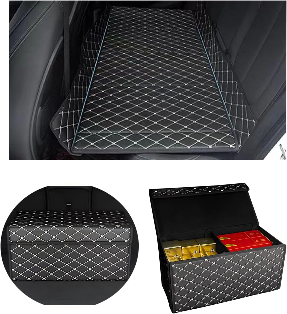 Car Mattress for Mitsubishi Lancer Evolution - Custom Fit,Leather Heavy-Duty Waterproof Back Seat Rest Bed Non Inflatable Double-Sided Folding, for Mitsubishi Lancer Evolution 2008-2017
