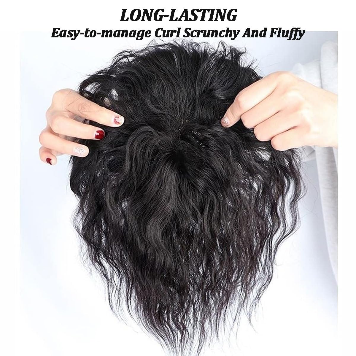 Women Human Hair Topper Clip-in Curly Hairpiece Thinning Hair Cover Amazon.com : BESTOPPER Curly Hair Topper 100% Real Human  main image 3
