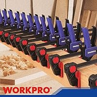 Vista 9 de WORKPRO Bar Clamps for Woodworking, 10-Pack One-Handed Clamp/Spreader