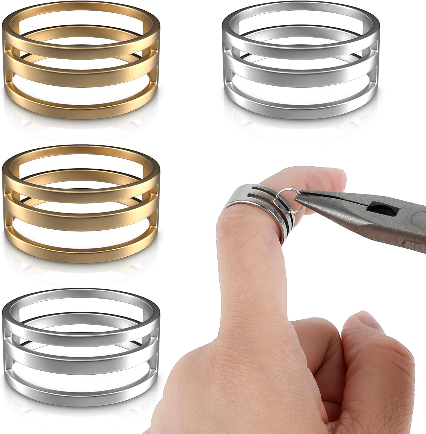 WLLHYF 4 Pieces Jump Ring Opening Tools Stainless Steel