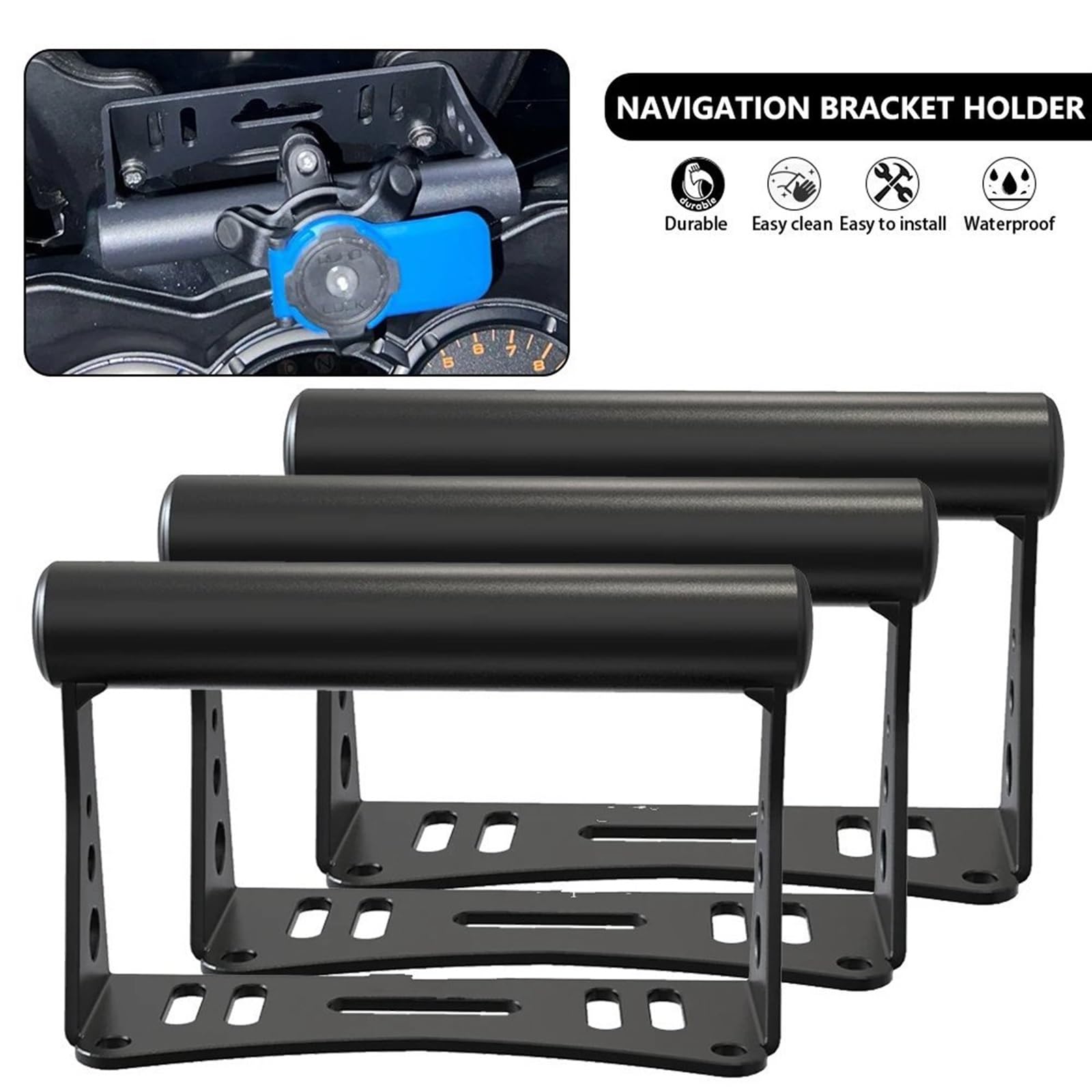 Soporte Navegación Soporte para Teléfono Inteligente Motocicleta Soporte para Placa Navegación GPS para Suzuki para V-Strom 650 DL 650 ABS 2004 2005 2006 2007 2008-2011 Soporte GPS para Motocicleta