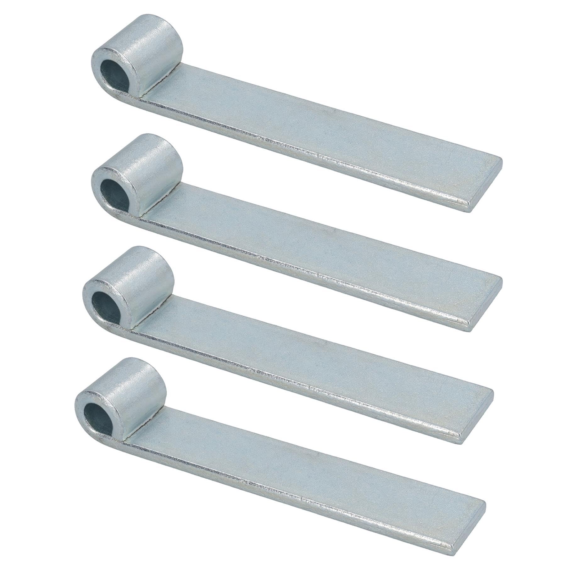 HD Strap Tailgate Straight Hinge for 12.5mm Pins 160mm Long Zinc Plated 4pc