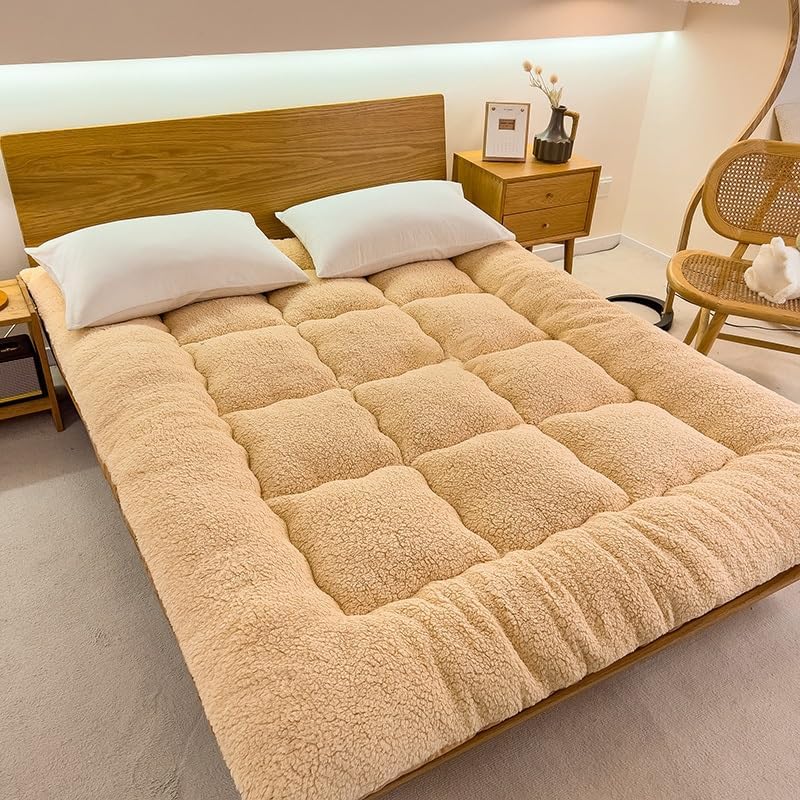 Miniatura 2 de Colchón futón  Colchón japonés plegable de 4 pulgadas de grosor  Almohadilla de dormir súper suave para colchón tatami para camping e invitados