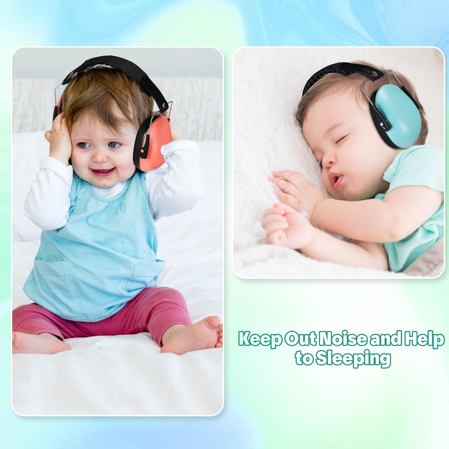4 Pcs Noise Cancelling Kids Ear Protection Headphones Bulk NRR 22dB Adjustable Earmuffs Noise Reduction Headphones for Autism Child