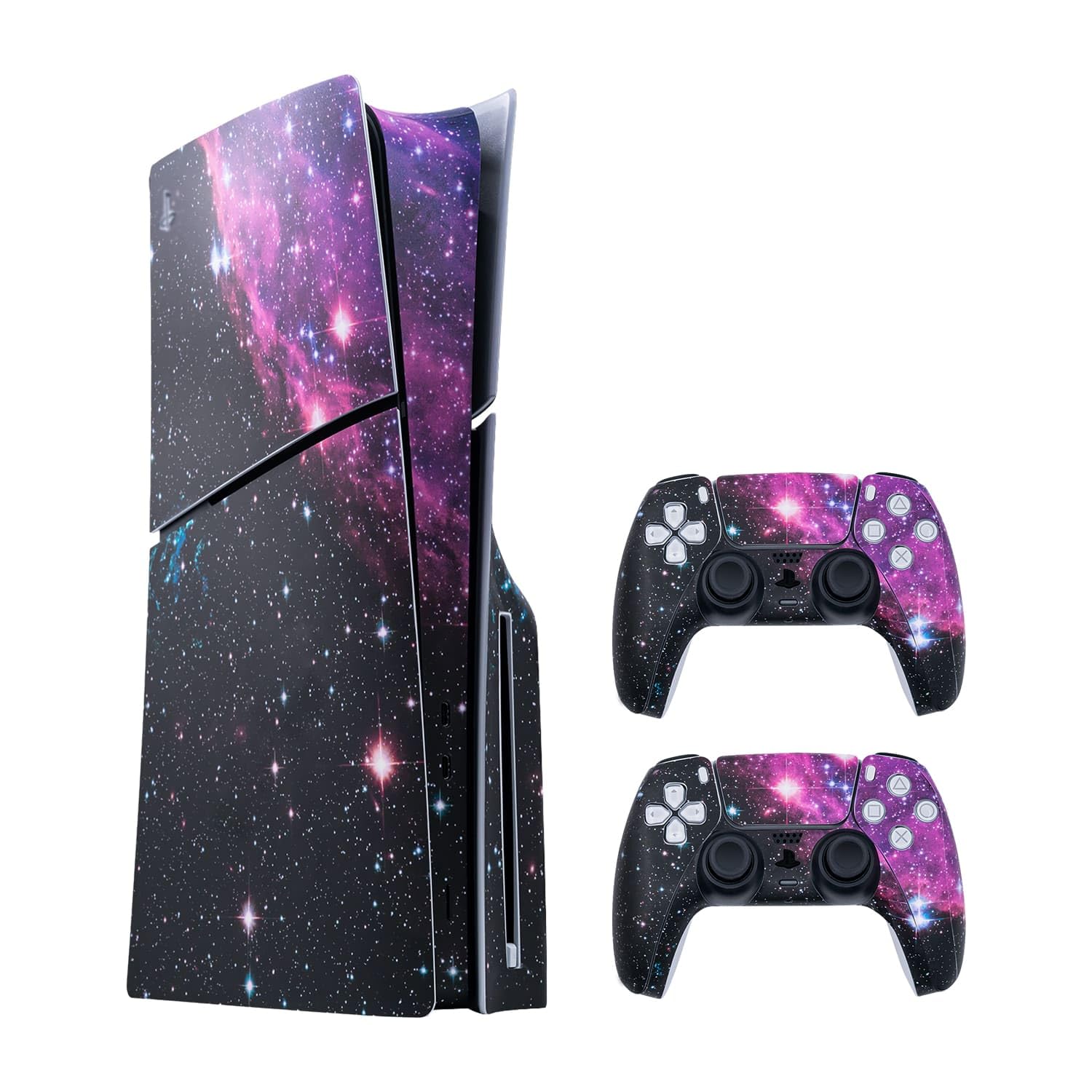Mcbazel Calcomanías de la Serie Pattern Pegatinas de Vinilo Solo para PS5 Slim Disc Edition - Galaxy