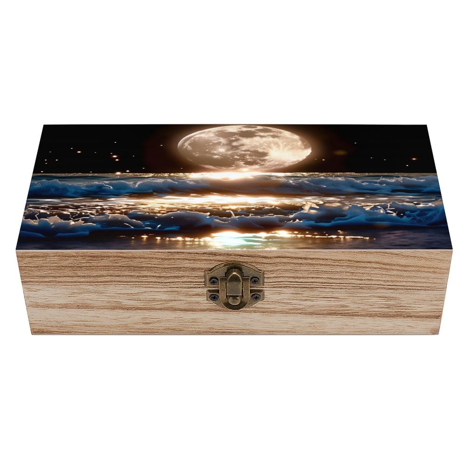 asbwuo Black Sea Vintage Wooden Keepsake Box