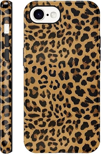 Yomjew Cute Cheetah Print Phone Case for iPhone 16e / 17e Case 6.1", Trendy Luxu