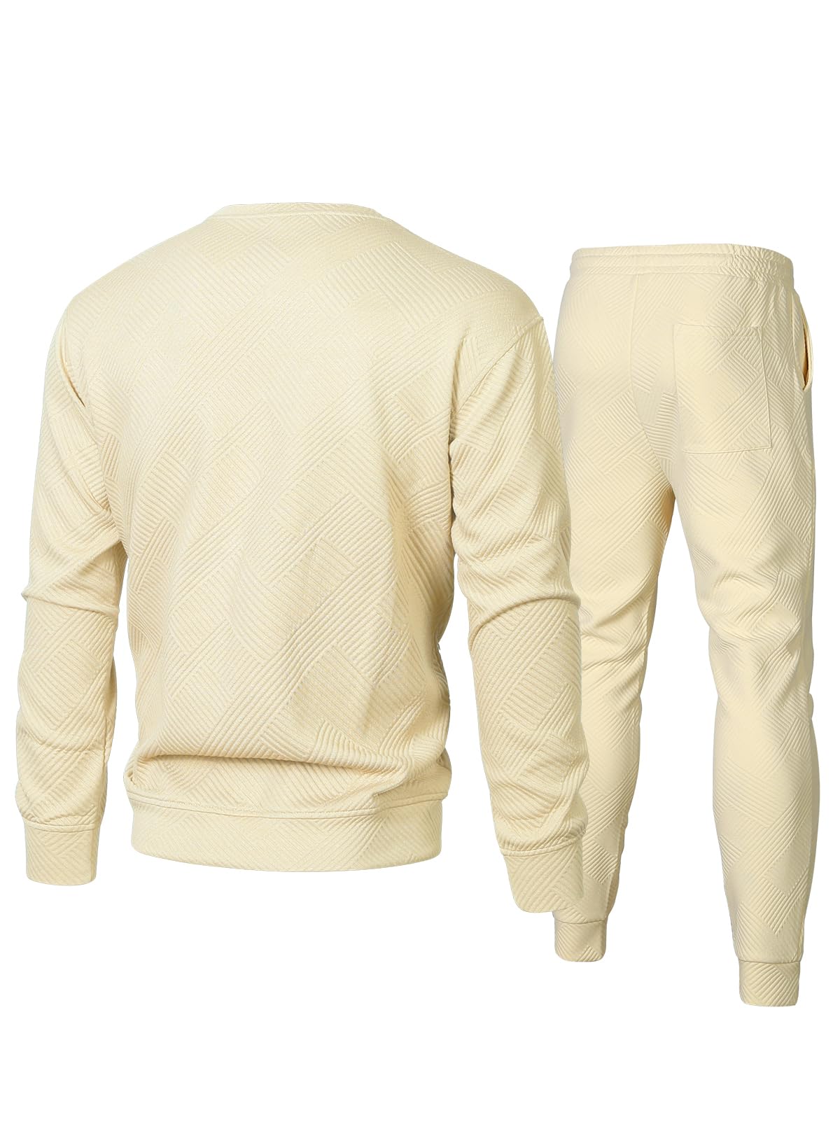 Elegancity Trainingsanzug Herren 2-Teiliger Jogginganzug Sets Casual Jogginghose Herren Lang und Rundhals Sweatshirt Set Sportanzug Tracksuit