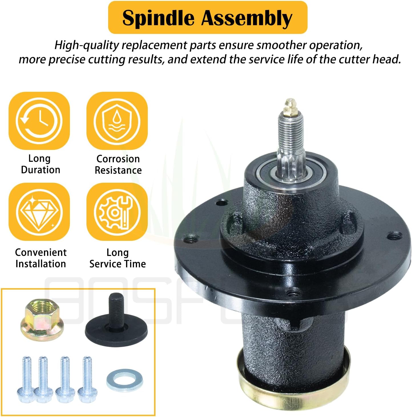 539131898 Husqvarna Spindle Assembly Replaces 539131898 Spindle Husqvarna Spindle Assembly 539131898 for Husqvarna Z248F Z242F TS354XD TS348XD MZT61 MZT52 MZT 61 MZ6128 MZ61 MZ 61 Tractors