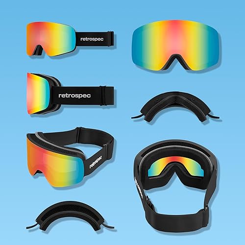 Miniatura 4 de Retrospec Unisex-Adult Flume Ski Goggles & Snowboard GogglesSnow Goggles