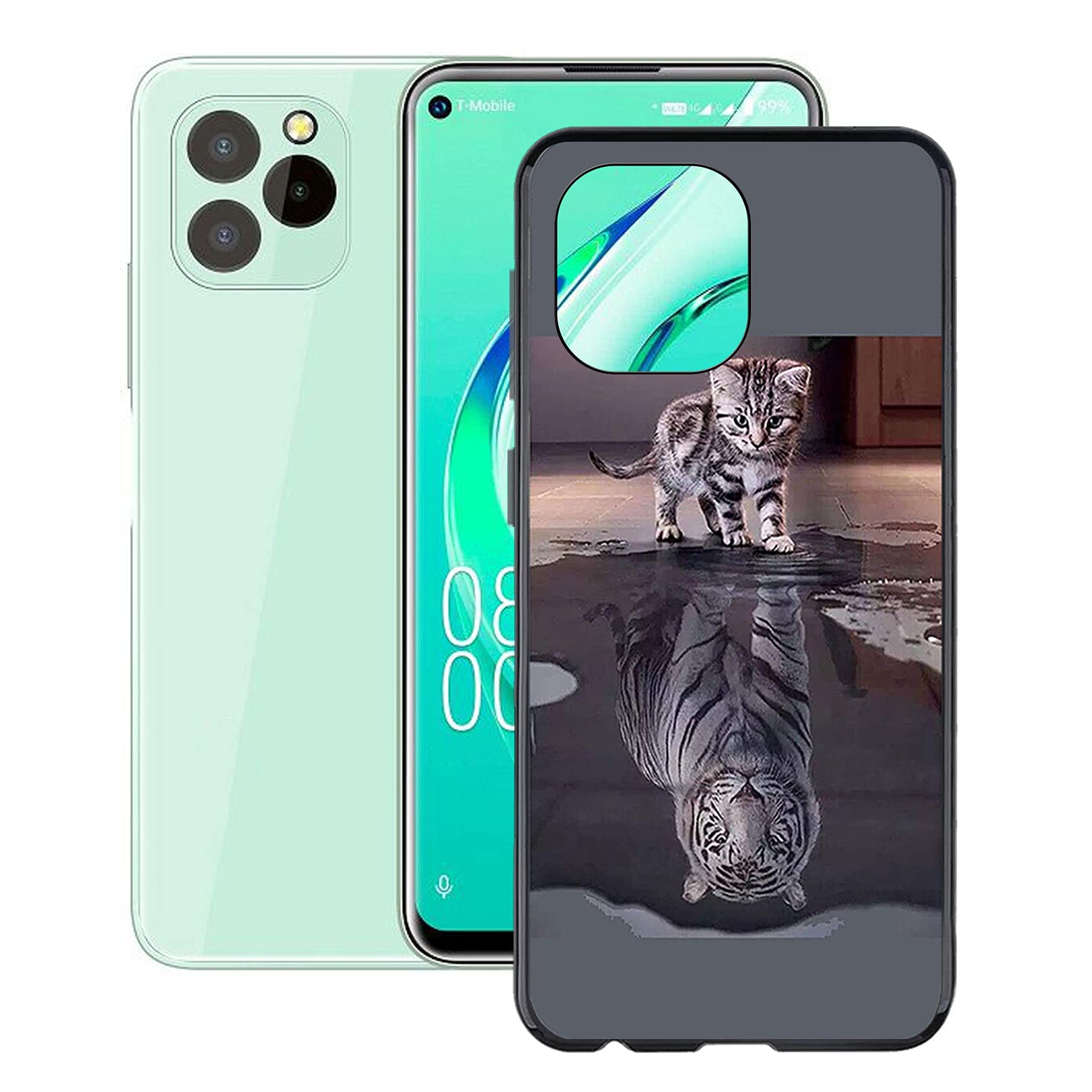 HHUAN Custodia per Oukitel C21 Pro (6.39), Ultra Sottile Nero Morbida Silicone TPU Bumper Antigraffio Antiurto Custodie Cover, per Oukitel C21 Pro Protettiva Case - WMA8