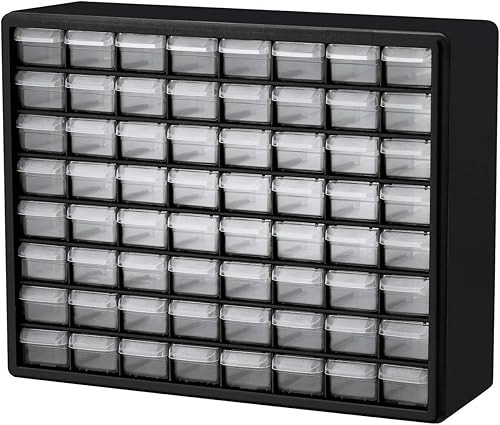 Akro-Mils 10164 64 Piezas de plástico de equipo de almacenamiento y Gabinete cajón 20 x 16 x 6-12 pulgadas color negro Akro-Mils 10164 64 Piezas de plástico de equipo de almacenamiento y Gabinete cajón 20 x 16 x 6-12 pulgadas color negro