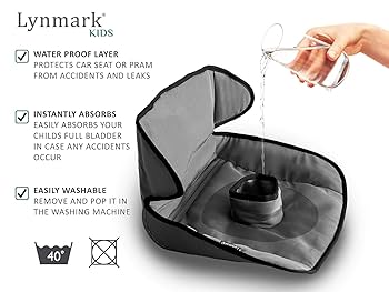Lynmark Potty Training Car Seat Protector For Baby To Preschooler, Perfect For Travel, Highly Absorbent Piddle Pad - Best Way To Avoid Messy Cleans