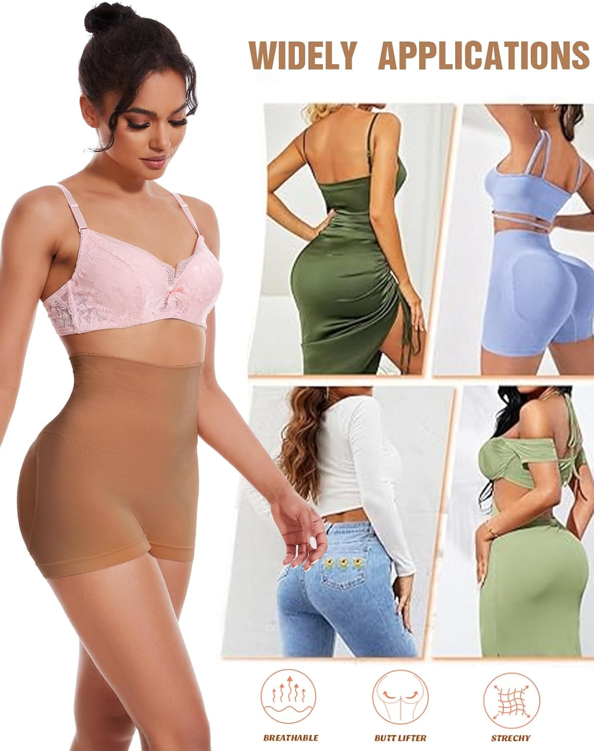 Tummy Control High Waist Butt Lifter Panties Padded Underwear for Women Hip Enahncer Body Shaper Boyshort - Image 4