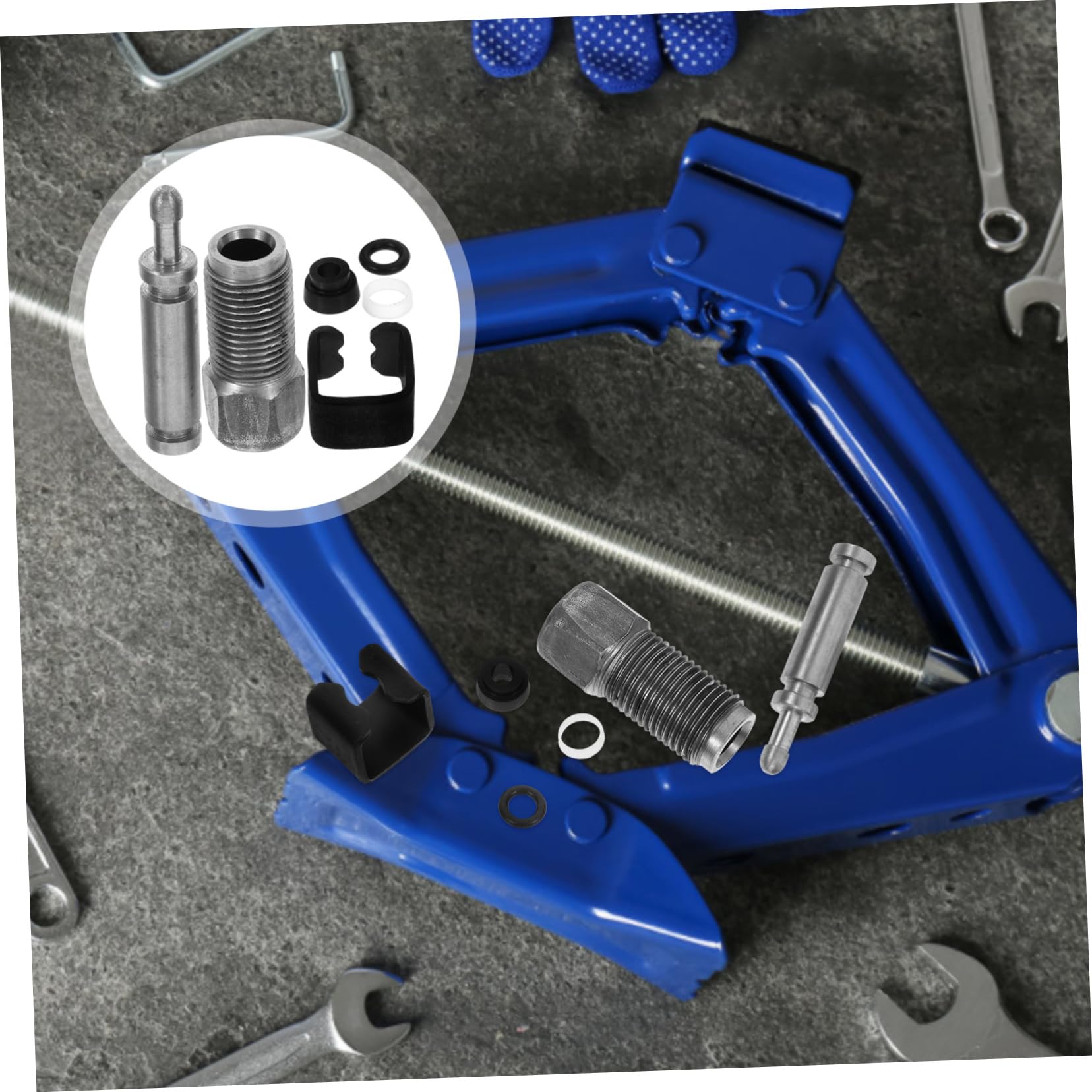NUOBESTY Hydraulik Verschraubungen Ölpumpe Kolben für 2 Tonnen Hydraulik Wagenheber aus Stahl mit Einfachem Transport und Praktischem Design
