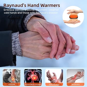 EasyAcc Pocket Size Hand Warmers Rechargeable 2 Pack, AI Electric Handwarmers, Real 16 Hrs Warmth, Heat Up to 131F, UL Certified, Gloves Fitting, Golf Raynauds Skiing Essentials, Gifts Women Men
