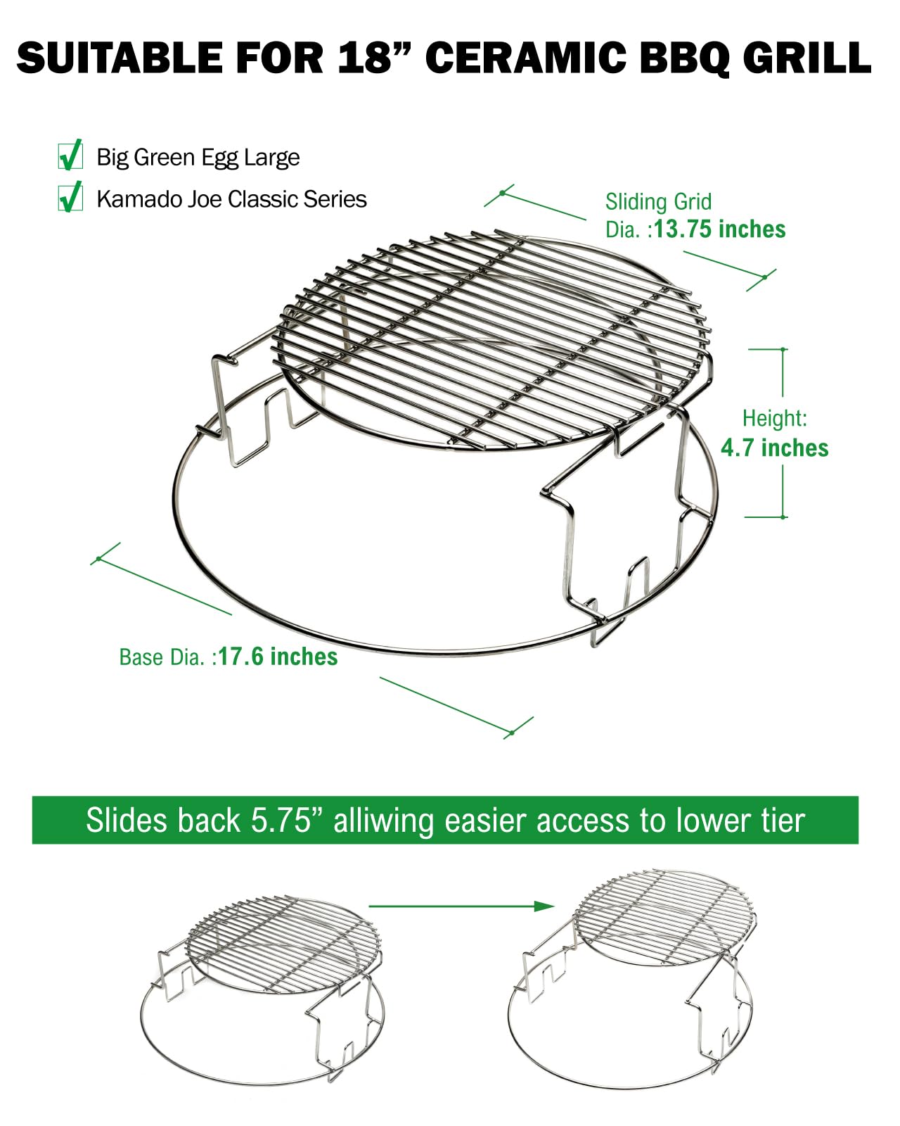 Accesorios de repuesto para huevos verdes grandes
