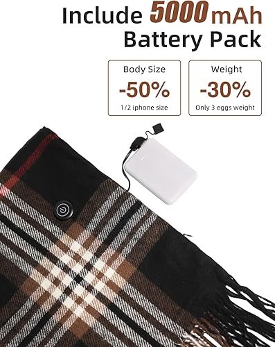 Miniatura 2 de Heated Scarf for Women and Men With Portable Rechargeable Battery, Electric Neck Scarf for Cold Weather Winter