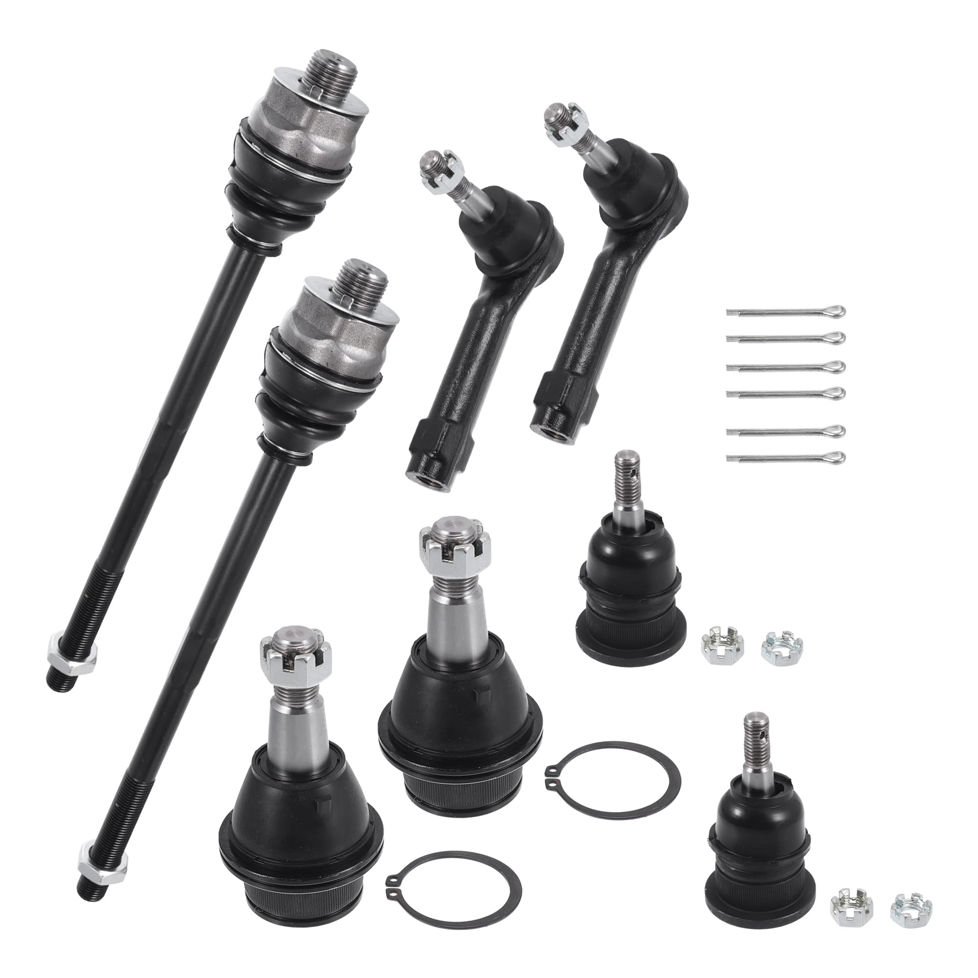 QUARKZMAN 8Pcs Kit De Suspensión Delantera: Extremo De Barra De Dirección Interior Y Exterior Rótula Superior E Inferior Para Chevrolet Equinox Para GMC Terrain