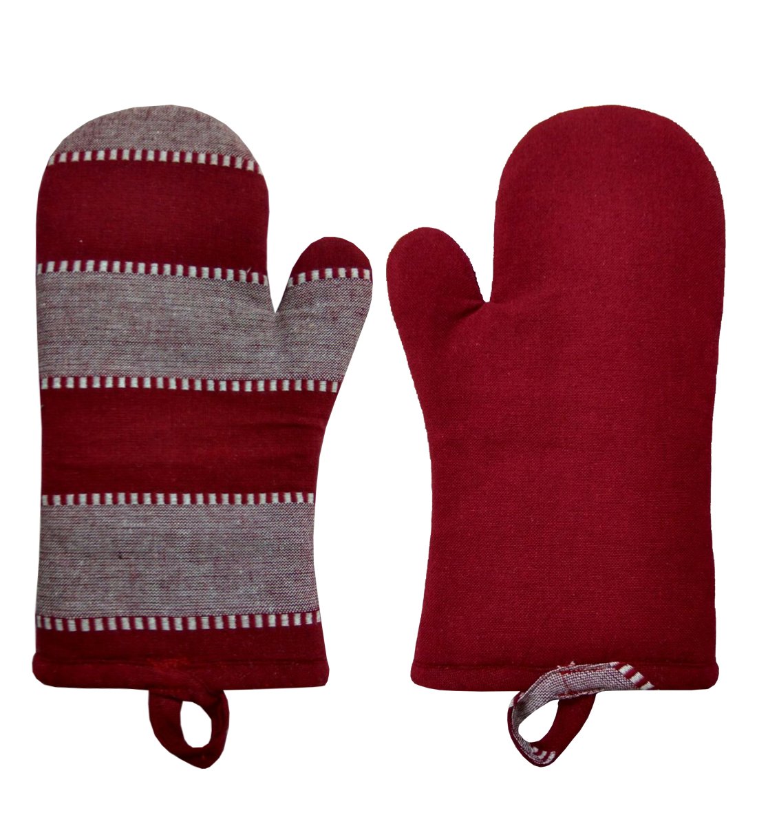SBNLIFESTYLE Cotton Heat Proof Microwave Oven Gloves (18 X 30 cm) Set of 2