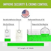 Vista 2 de WristCo Variety - Pack de pulseras de 3/4 pulgadas Tyvek, Paquete variado