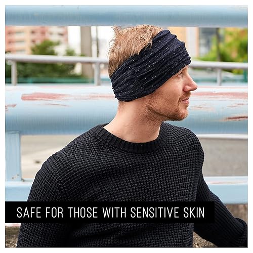 Miniatura 4 de CHARM Diadema de turbante de algodón orgánico - Chemo Knit Hair Band para mujer