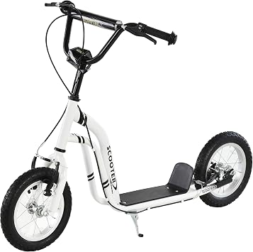 HOMCOM Trottinette Tout-Terrain à Pneus Gonflables