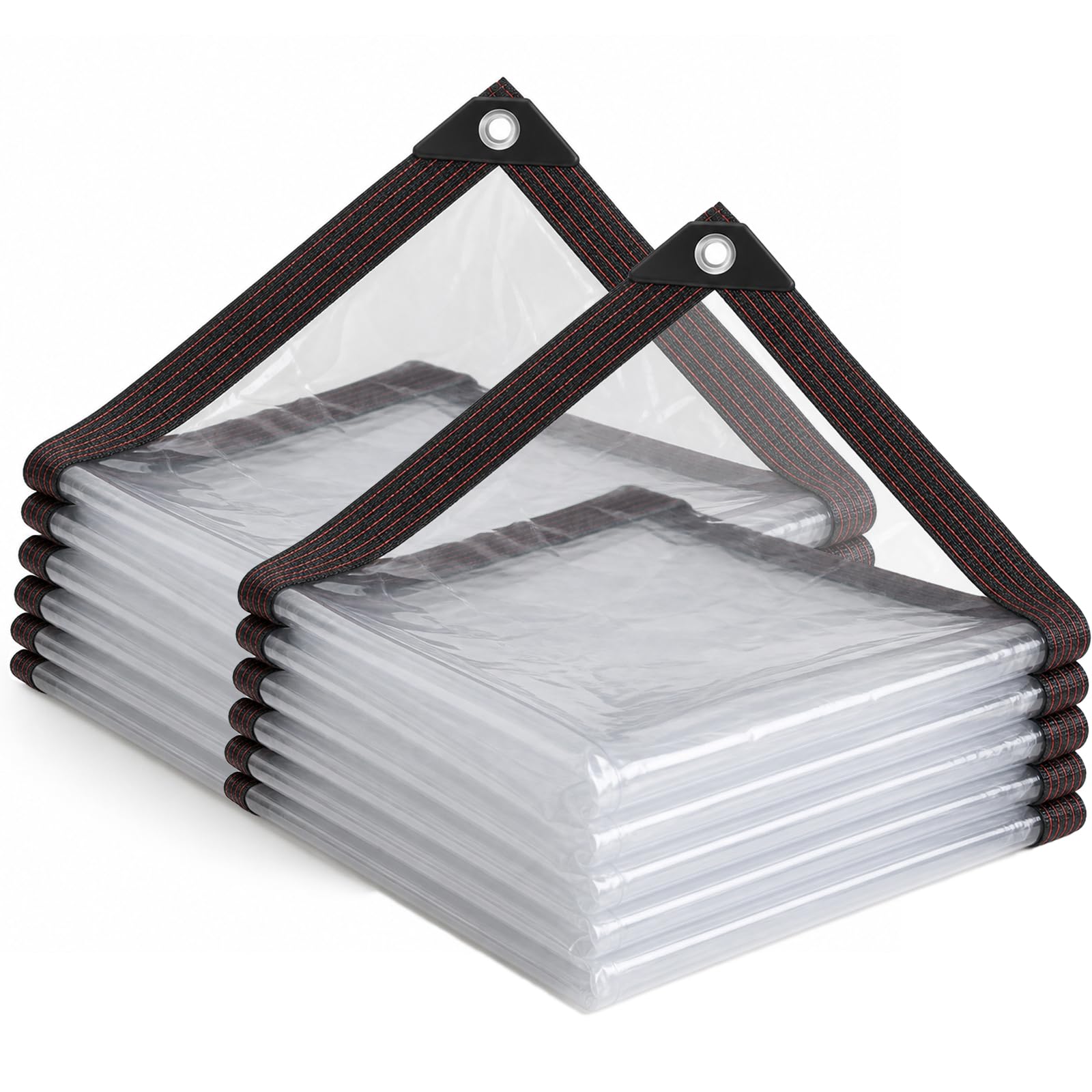 YILUFACAI Transparente Abdeckplane mit Ösen, wasserdicht