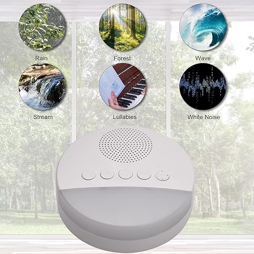 Miniatura 2 de Máquina de sonido para dormir, luz musical, máquina de sueño, dispositivo de sueño con 20 sonidos relajantes, luz nocturna y temporizador