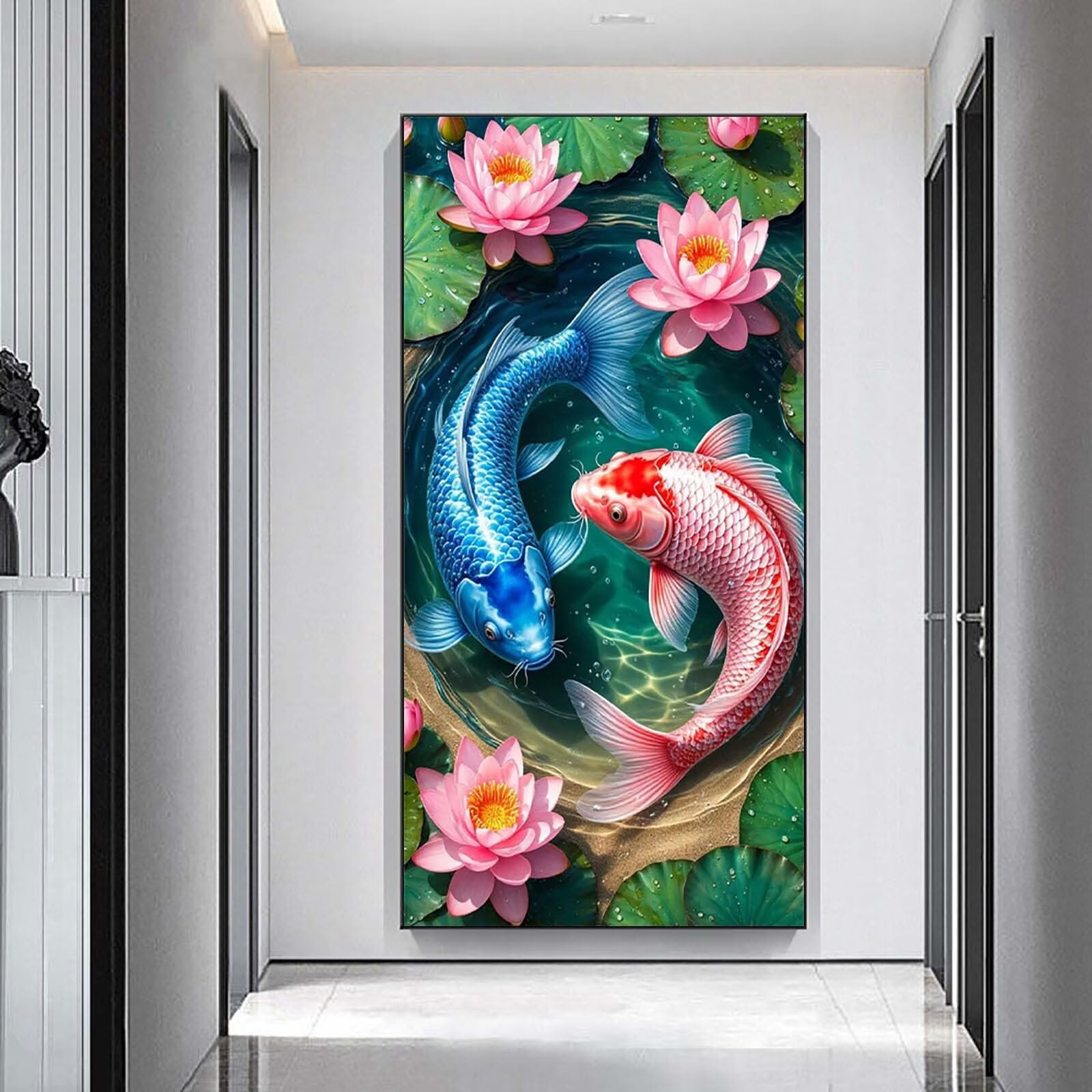 Diamentowe malowanie ryb, duże DIY diamentowe malowanie dorosłych 60x120cm