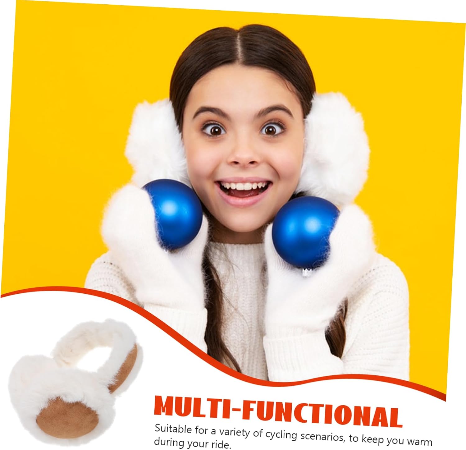 Ear Earmuffs for Women and Boys and Girls Foldable Ear Warmers for Cold Weather Soft Faux Fur Design Convenient for Outdoor Activities