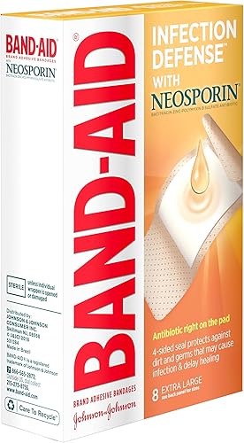 Miniatura 3 de Band-Aid Vendajes adhesivos de marca, más antibióticos, extra grandes, 8 unidades, tamaño único