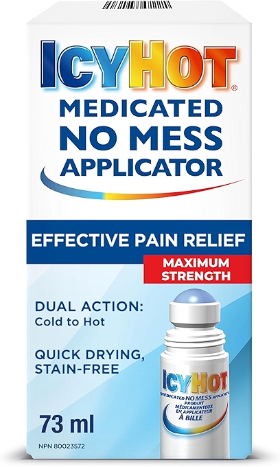 Icy Hot No Mess Roll-On for Fast Muscle and Joint Pain Relief
