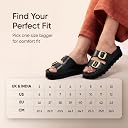 Frido Women's Arch Support Wedge Sandals, Comfortable Platform Heels with Adjustable Buckle Straps, Arch Support & Anti-Slip Sole, For Office, Travel, Daily Wear & Long Standing | Black Noir | UK-3 gallery image