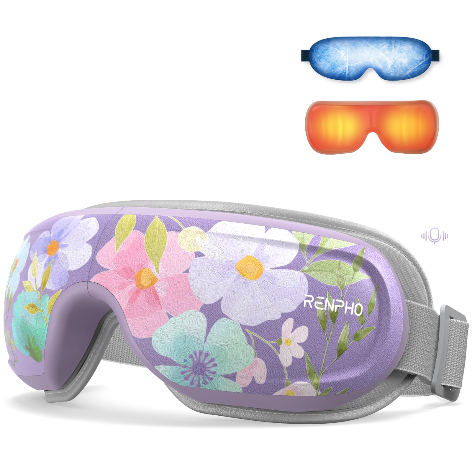 RENPHO Eyeris 3 Eye Massager with Heat and Cooling Function, Voice Control, Eye Mask for Migraines, Eye Care with Massage, Reduces Dry Eyes