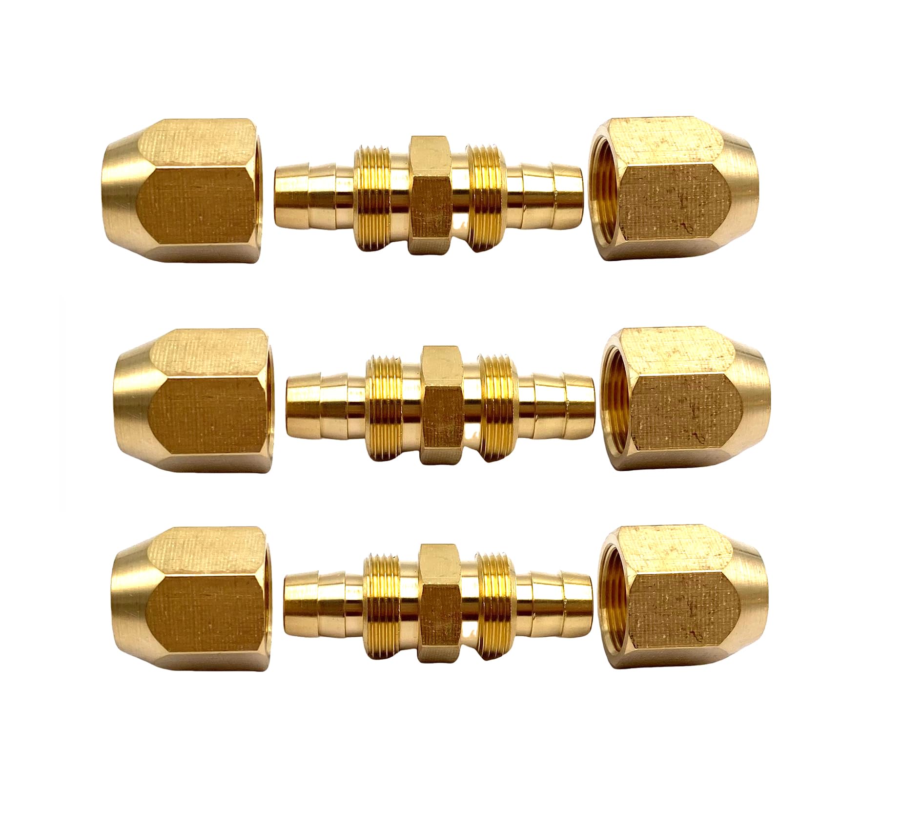 Kit réparation tuyau d'air 3/8 laiton réutilisable pour tuyaux pneumatiques ID 9,5mm