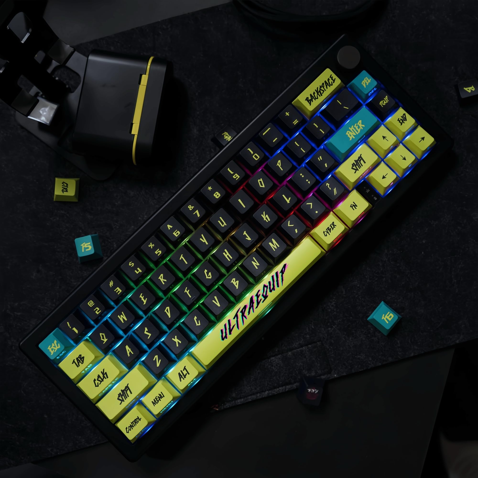 Amazon.co.jp: ULTRAEQUIP PBT キーキャップ サイバーパンク キー