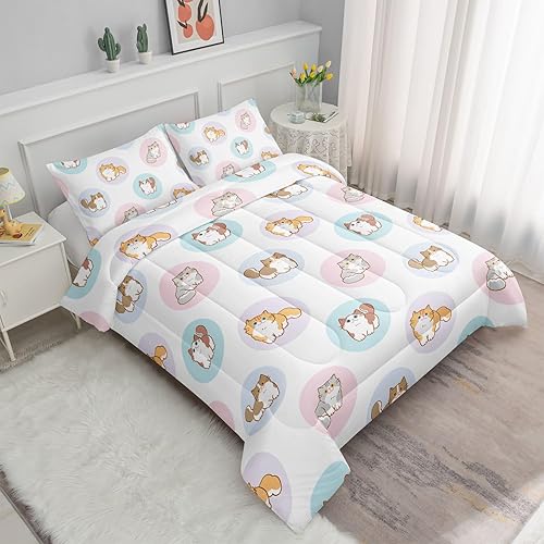 Miniatura 8 de Datura home Juego de edredón de mariposa con estampado de mariposas con 1 edredón y 2 fundas de almohada para dormitorio de niños y niñas durante