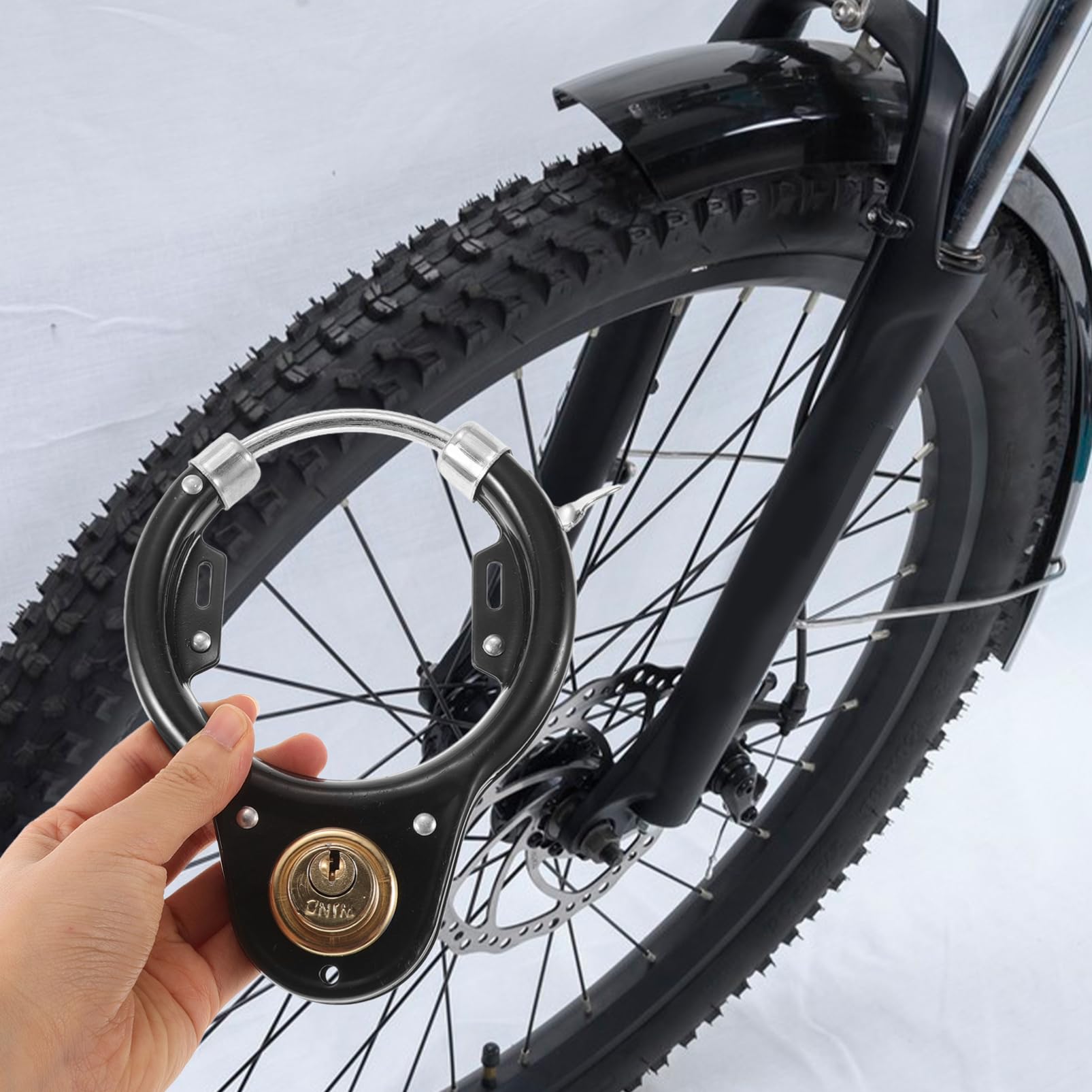 Happyyami Lucchetto per Bici in Lega di Zinco e Acciaio Resistente all Usura Adatto Mountain Bike Biciclette Standard e Scooter Facil Usare Fissare Telai o Manubri