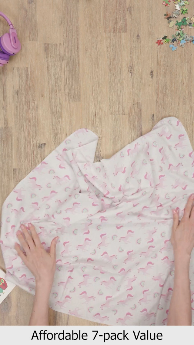 Luvable Friends Flannel Receiving Blankets, Rosado Con Puntos
