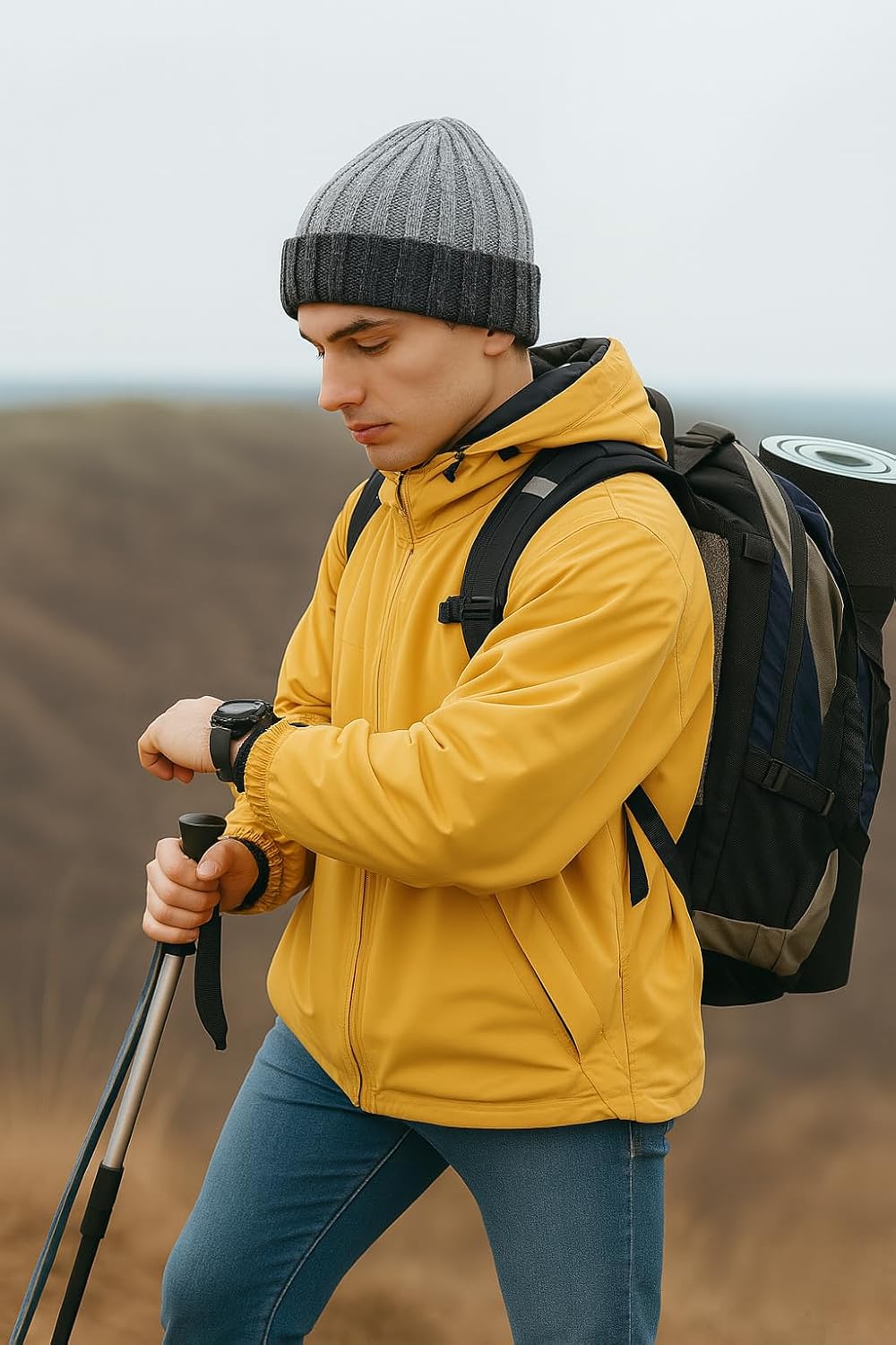 TINKUY Alpaca Wool Men's & Women's Reversible - Cuffed Slouchy, Beanie Hat, Unisex, One Size - Image 3