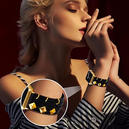 Miniatura 5 de VIQIV Correa de cuero compatible con Apple Watch Band 1.929 in 1.772 in 1.732 in 1.654 in 1.614 in 1.575 in 1.496 in Series Ultra SE 9 8 7 6 5 4 3 2