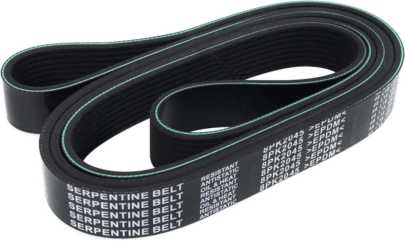 8PK2045 Serpentine Belt fit 98-01 for Ford E-150/E-250 Econoline, 97-00 E-350 Econoline, 99-04 E-350/F-350 Duty, 03-04 E-450 Super Duty, 00-05 Excursion 6.8L, 96-01 F-450 Super Duty